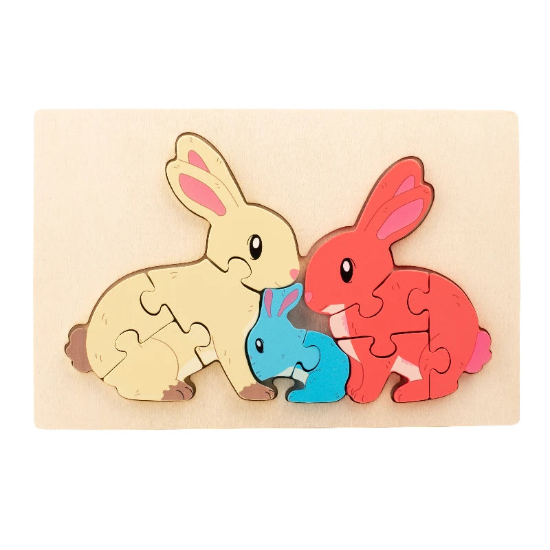 Montessori Wooden Animal Jigsaw Puzzle – (Buy 4 for $64)