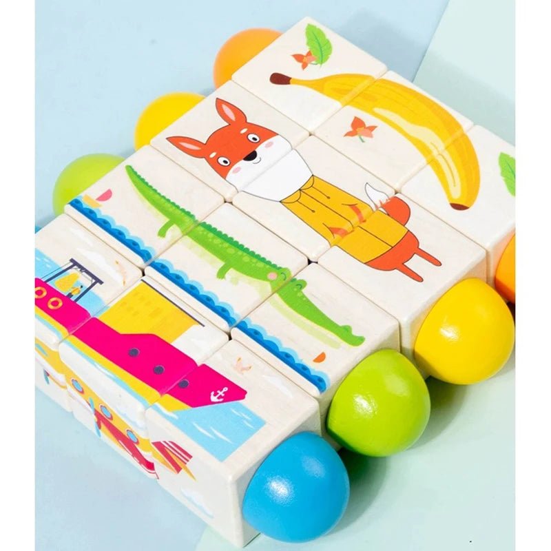 3D Wooden Jigsaw Puzzle, Rotating Puzzle, kids - LittleOzKid