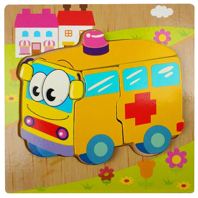 Toddlers 3D Wooden Animal Jigsaw Puzzle (Get 6 for $59)