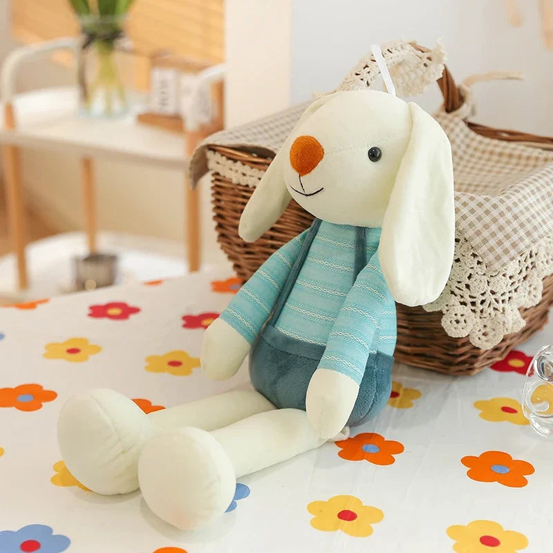 Cute Bunny Plush Toy, Soft Stuffed Animal Sensory Sleeping Decoration Pillow for Kids