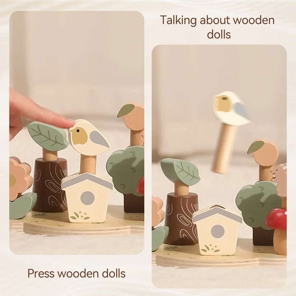 Montessori Wooden Color Recognition & Bouncing Toy