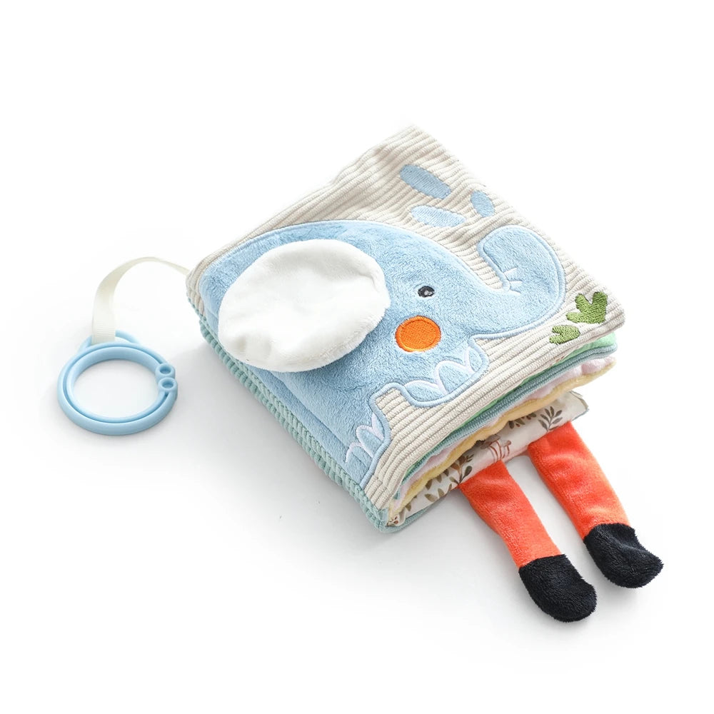 3D Montessori Sensory Cloth Book with Teether (0-36m)