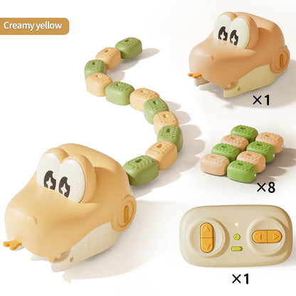 Electric Remote Control Magnetic Snake Car Greedy Bean Chasing Game Toy
