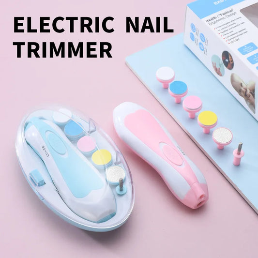 Safe Electric Baby Nail Trimmer with LED & Quiet Motor