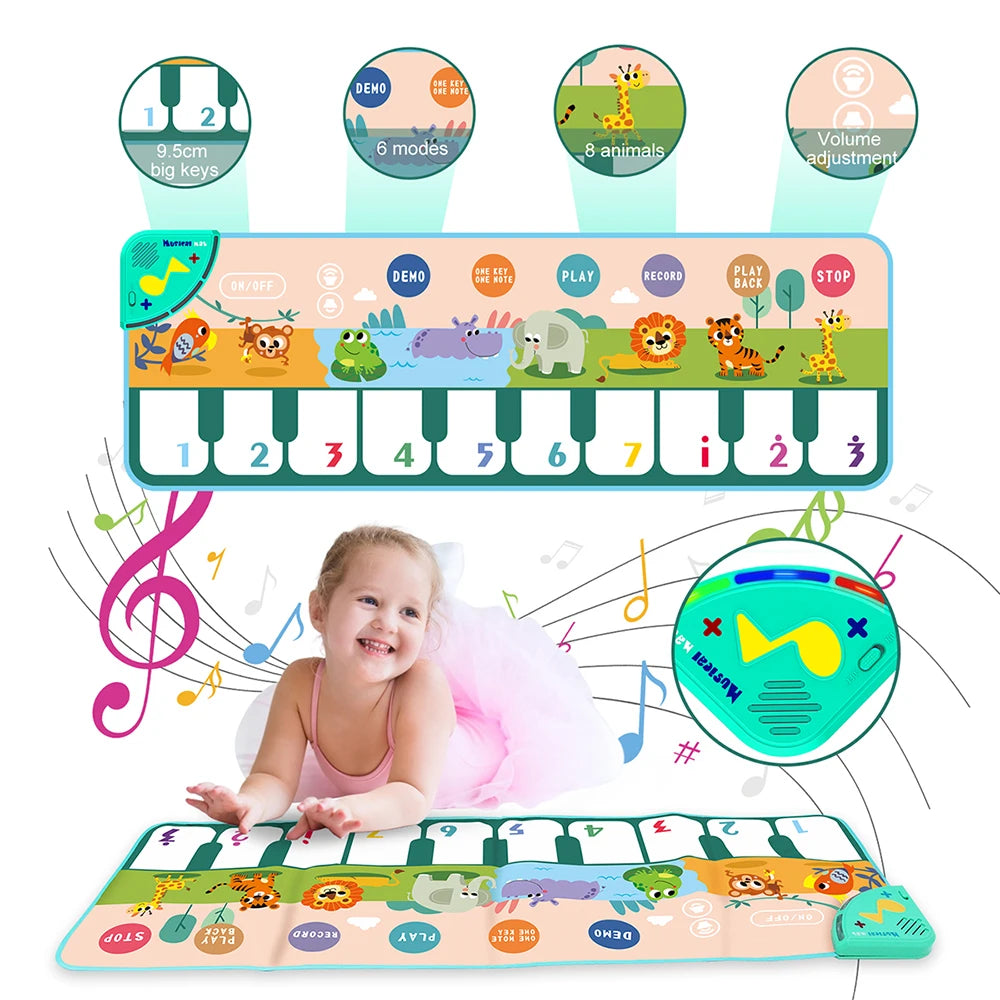 Foldable Musical Piano Mat, Keyboard Dance Mat for Kids & Toddlers