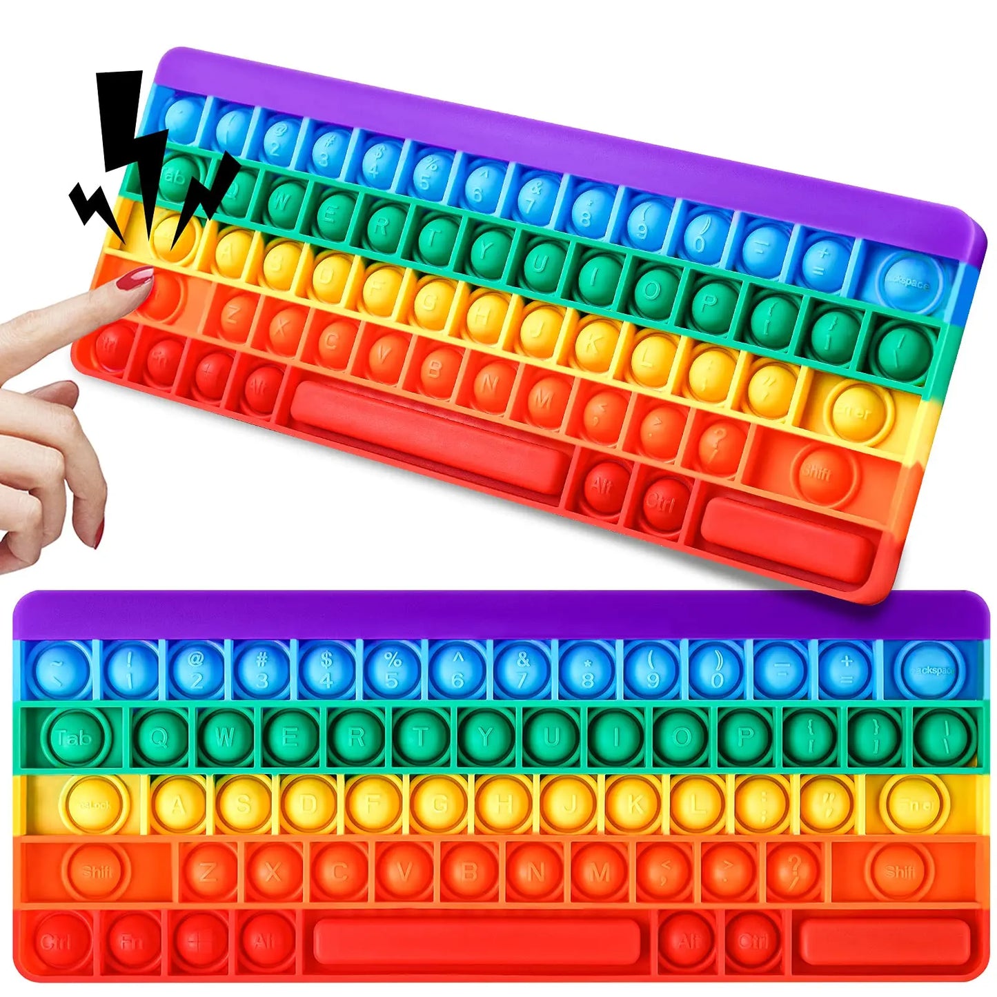 Keyboard Push Bubble Fidget Sensory Toys, Stress Reliever for Kids and Adults - LittleOzKid