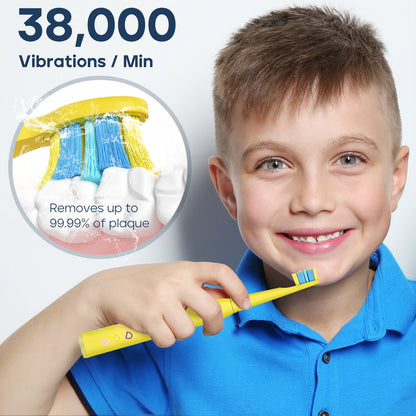 Rechargeable Kids Electric Toothbrush with Stickers and 3 Extra head