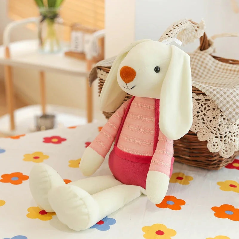 Cute Bunny Plush Toy, Soft Stuffed Animal Sensory Sleeping Decoration Pillow for Kids