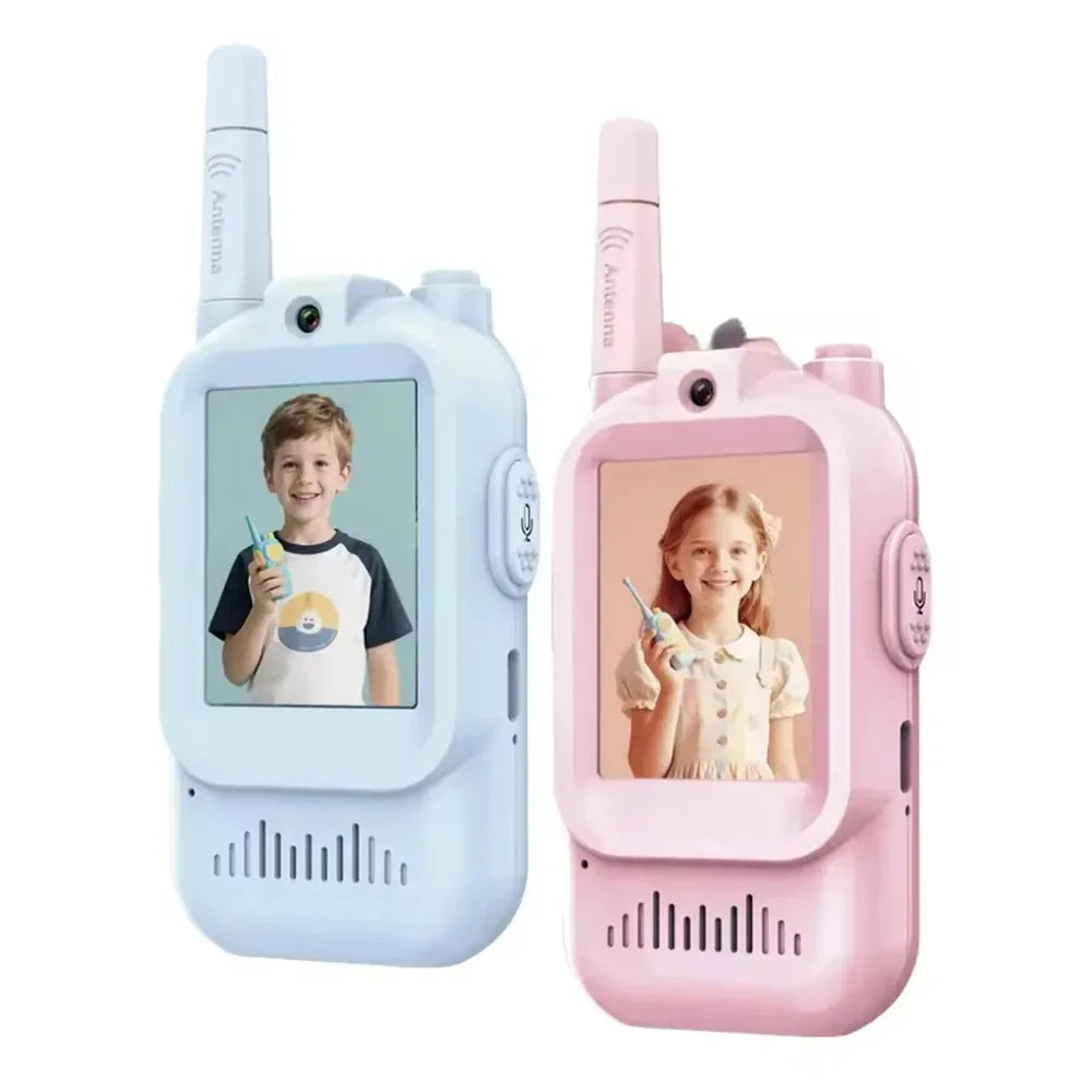 Kids’ Rechargeable Video Walkie‑Talkies 2‑Pack with Intercom