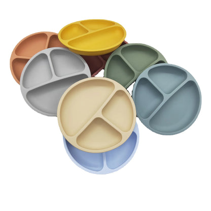 Silicone Suction Divided Plate Baby Children Toddler Feeding(BPA Free) - LittleOzKid