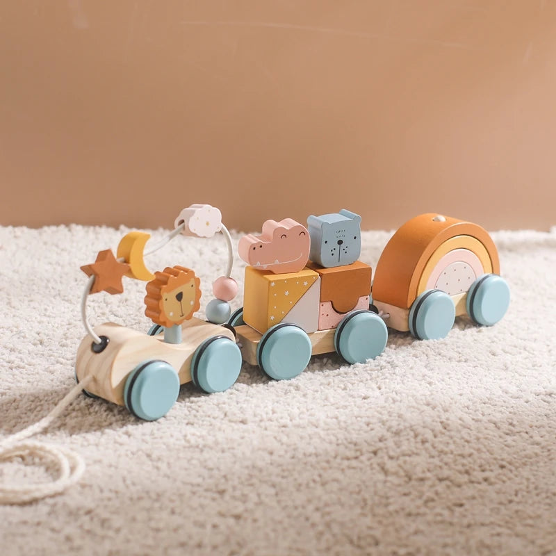 Baby Wooden planet, Activity Space Rocket Interactive Toy for Kids - LittleOzKid