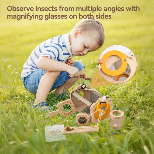9pc Kids Nature Exploration Kit, Insect Catcher & Bug Viewer Box