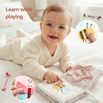 3D Montessori Sensory Cloth Book with Teether (0-36m)