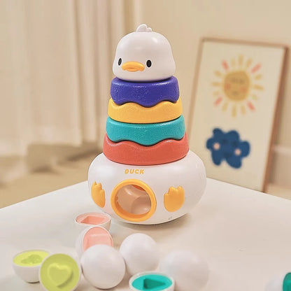 Montessori Duck Stacking Toy – Tumbler & Sorting Game for Babies and Toddlers