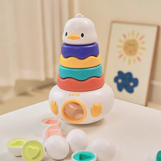 Montessori Duck Stacking Toy – Tumbler & Sorting Game for Babies and Toddlers