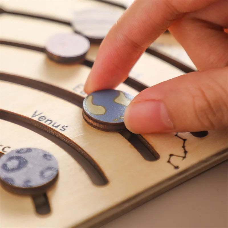 Wooden Solar System Puzzle, Planets, Space Educational Toys - LittleOzKid