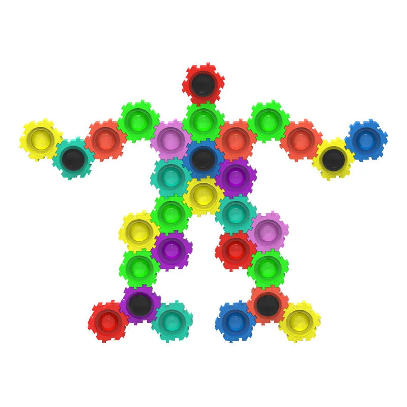 Push and Pop Gear Spinner Sensory Stress Relief  Toy
