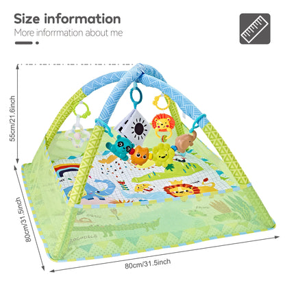 Baby Fitness Play Gym – Soft Crawling Mat & Activity Rack for Newborns and Toddlers