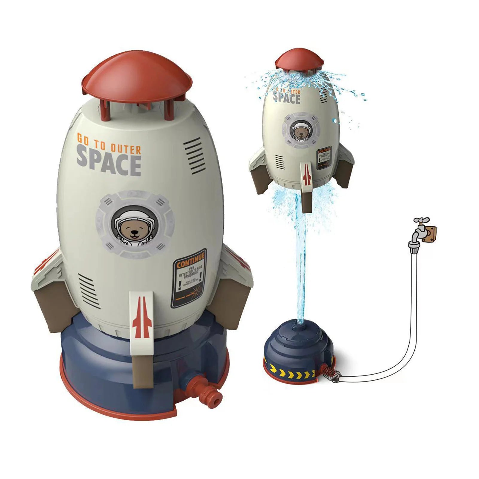 Outdoor Rocket Water Pressure Lift Sprinkler Toy for Kids - LittleOzKid