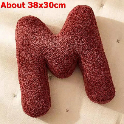 Letters Plush Throw Pillow – Soft Stuffed Kids Toy, Doll, Sofa Cushion, and Room Decor