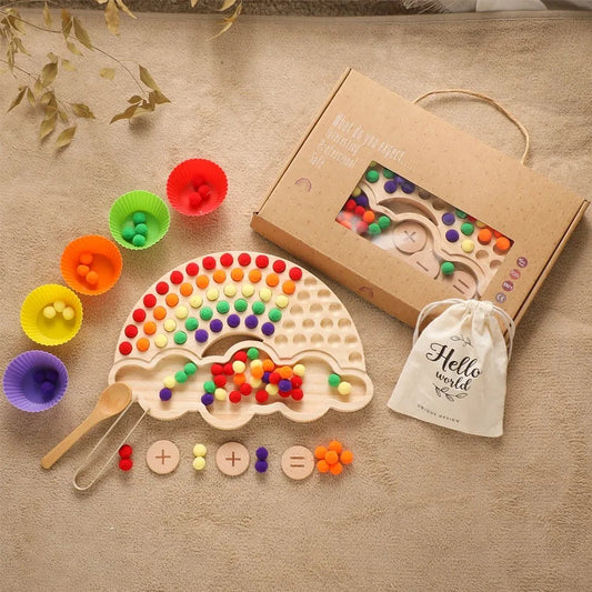 Wooden Rainbow Busy Board - LittleOzKid