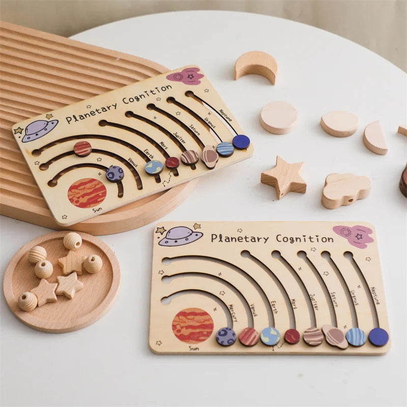 Wooden Solar System Puzzle, Planets, Space Educational Toys - LittleOzKid