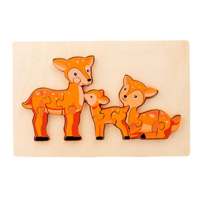 Montessori Wooden Animal Jigsaw Puzzle – (Buy 4 for $64)