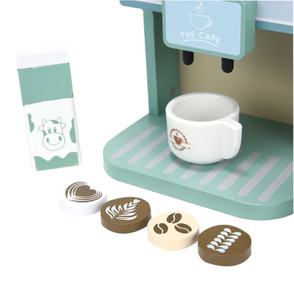 Kids Wooden Coffee Maker Set, Pretend Play Kitchen Toy