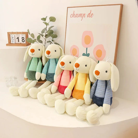Cute Bunny Plush Toy, Soft Stuffed Animal Sensory Sleeping Decoration Pillow for Kids