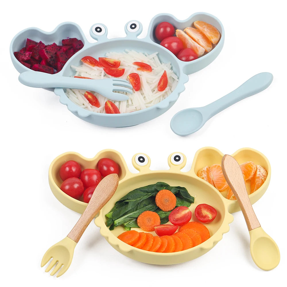 9Pcs Silicone Baby Feeding Set Dishwasher Safe Suction Bowl Bib Plate Spoon Cup (BPA Free) - LittleOzKid