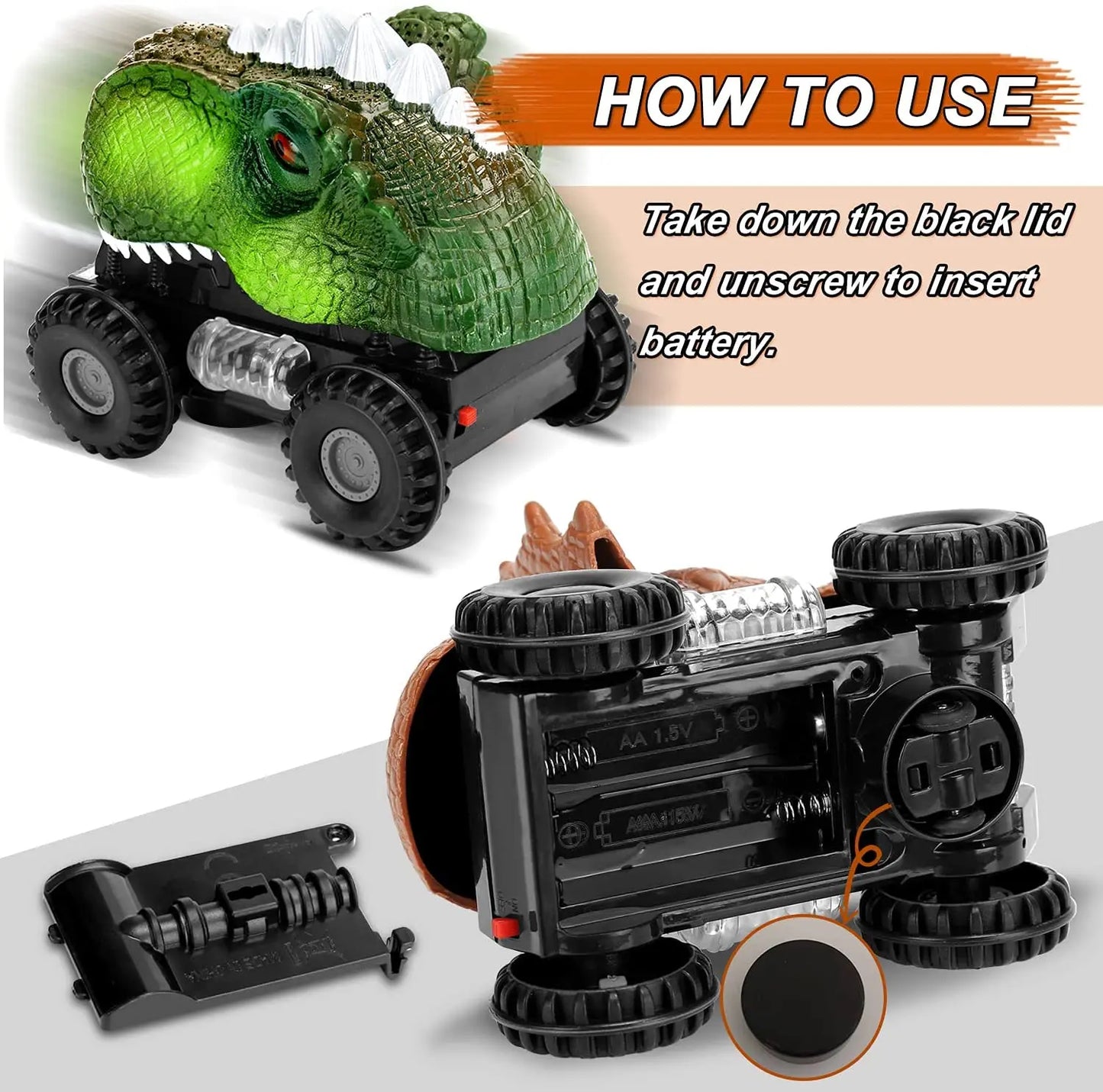 Electric Dinosaur Toy Car for Kids, T_Rex Car