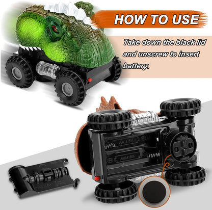 Electric Dinosaur Toy Car for Kids, T_Rex Car