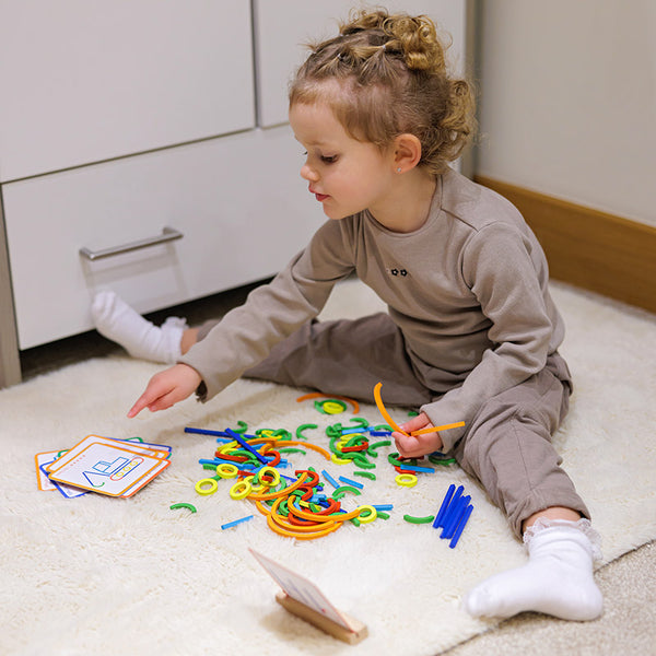 Montessori Wooden Sticks & Rings Jigsaw Puzzle