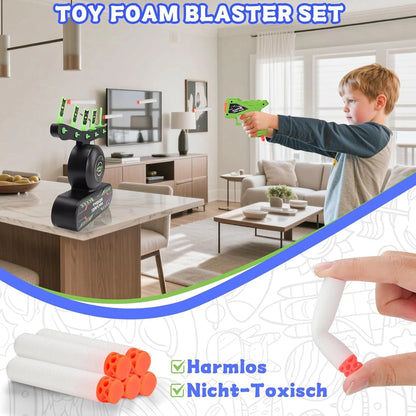 Glow in The Dark Floating Target Game Practice Kids Shooting Toy Gun Set