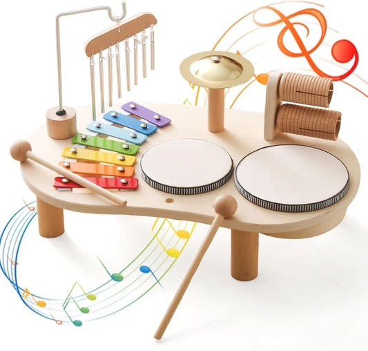7 in 1 Montessori Percussion Set, Kids Musical Instruments, Xylophone Drum Kit